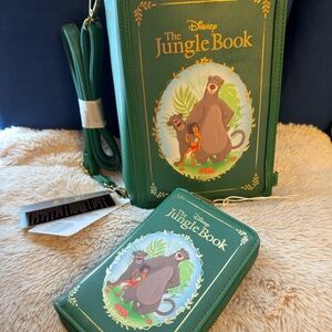 Loungefly Disney Jungle Book Story Book Convertible Mini Backpack Crossbody Bag